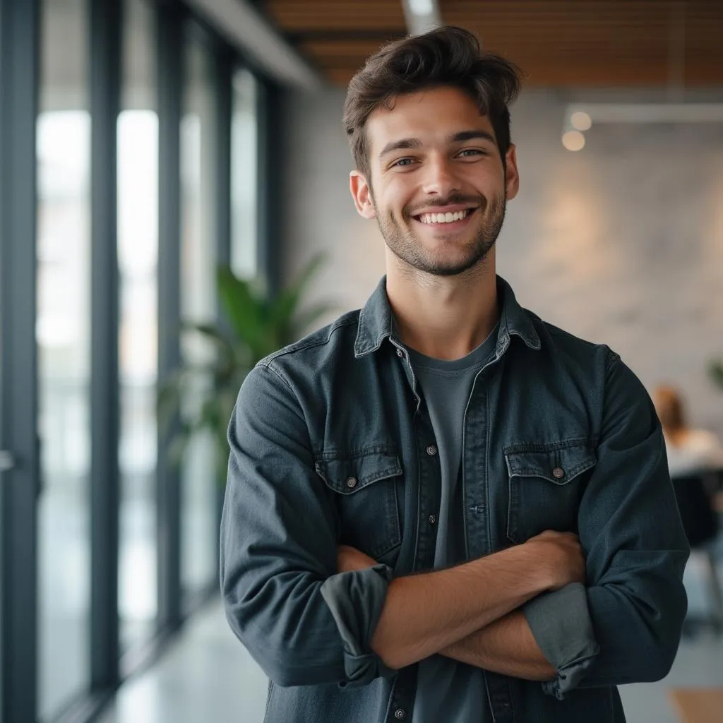 Joven emprendedor fundador de startup